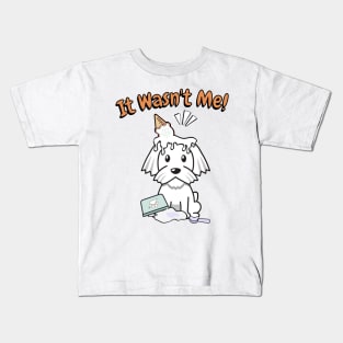 It wasnt me - white dog Kids T-Shirt